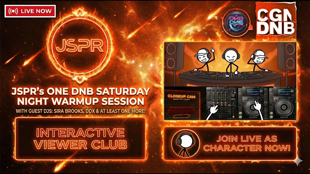 🔴One DnB Saturday Interactive Viewer Club | JSPR, Sira Brooks, Special Guest | DJM Cam