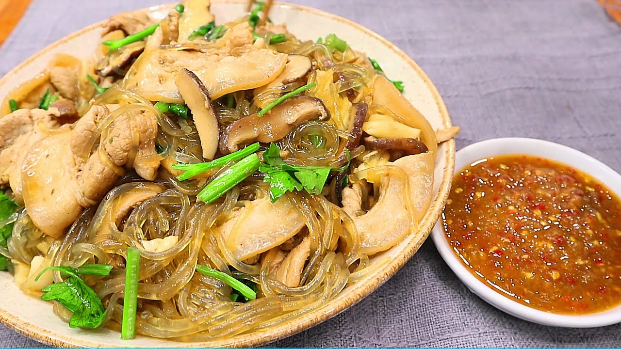 #หมูสามชั้นอบวุ้นเส้นเกาหลี เส้นเหนียวนุ่มอร่อยเต็มๆคำ