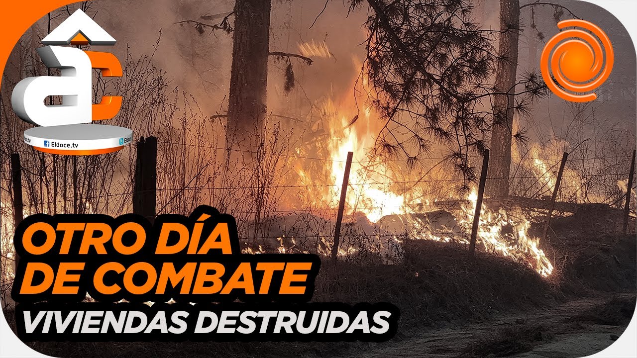 Los incendios de Córdoba: segundo día de intenso combate en Calamuchita