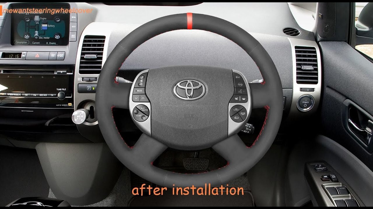 MEWANT --- for Toyota Prius 20(XW20) 2004-2009 Car Steering Wheel Cover Installations