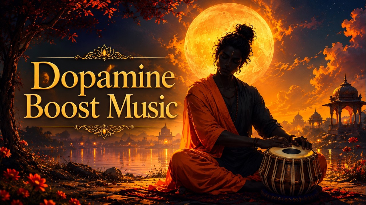 Dopamine Boost Music | Flute, Sitar & Tabla for Positive Energy, Focus & Deep Relaxation