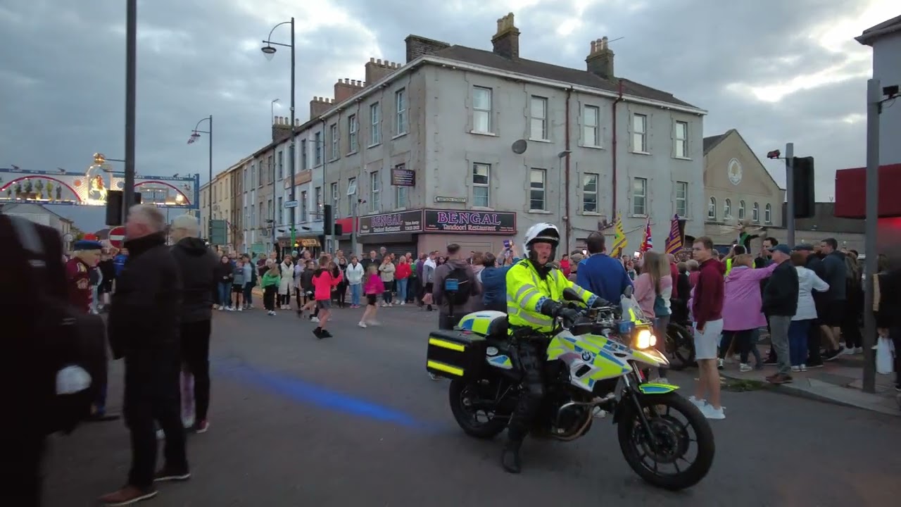 Portadown True Blues march to Watson Street bonfire, 1st of July 2023