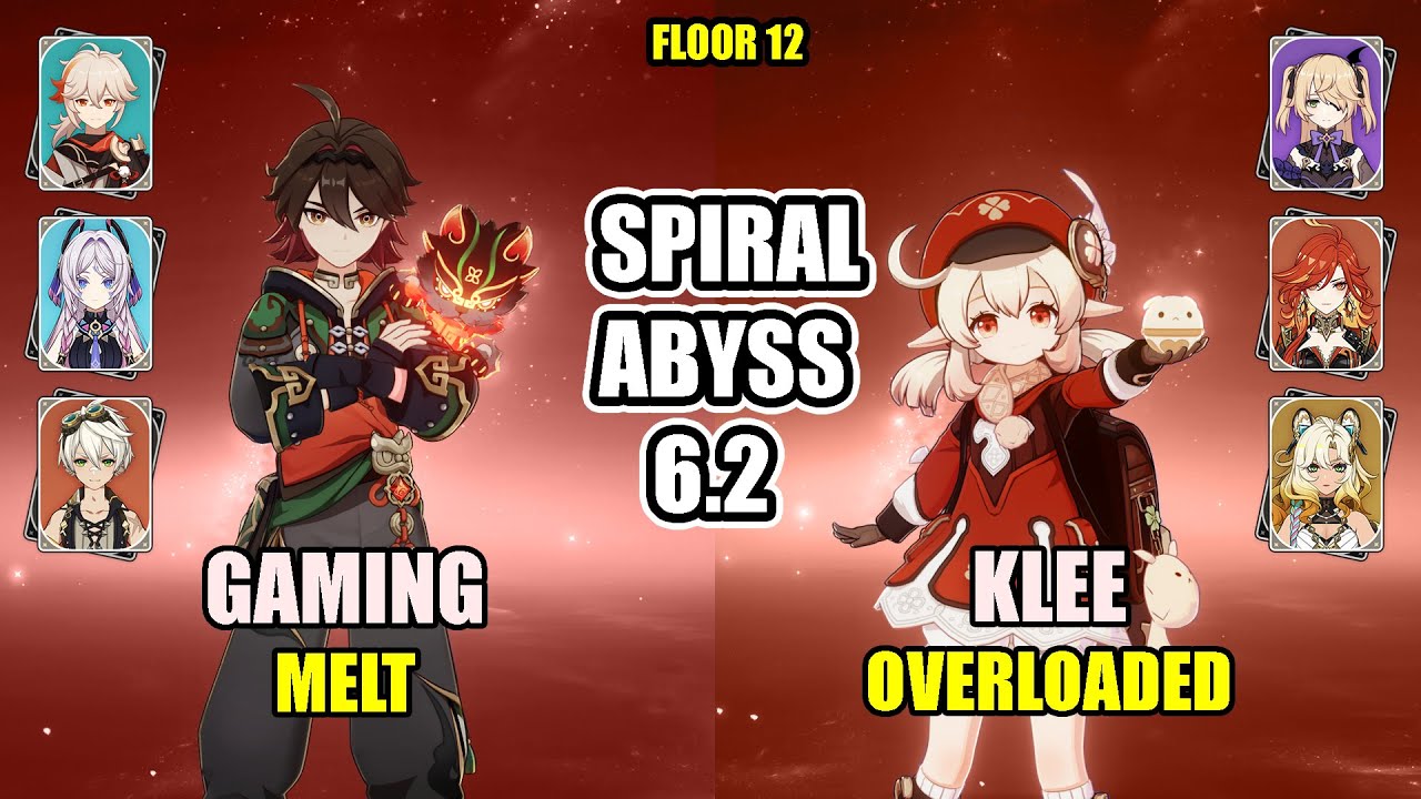 C6 Gaming Melt & C1 Klee Overloaded | Spiral Abyss 6.2 Floor 12 | Genshin Impact