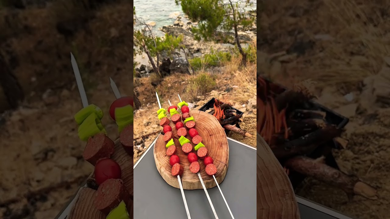 Mangalda sucuk ekmek👌#sucukekmek #mangal #sucuk #nature #life #k&ouml;y #camping #yemek #doğa #deniz