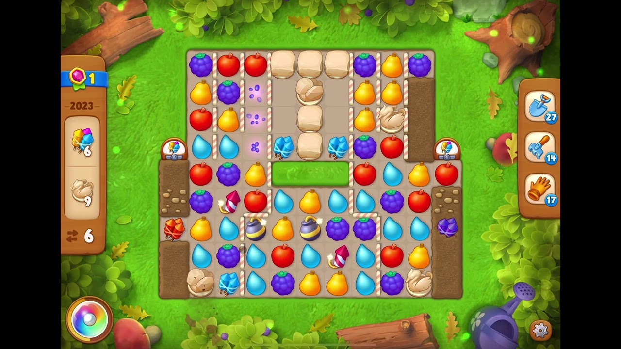 GardenScapes Level 2023 no boosters (18 moves)