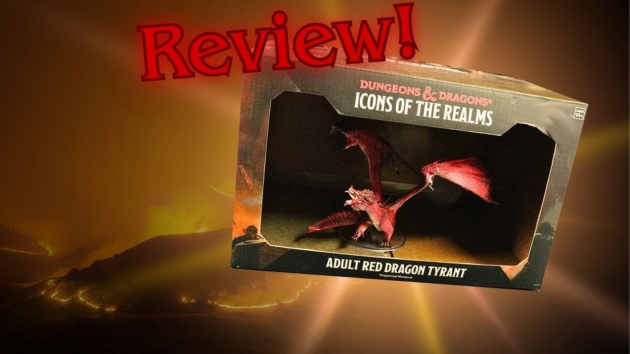 Reviewing the Adult Red Dragon Tyrant Miniature from Wizkids!