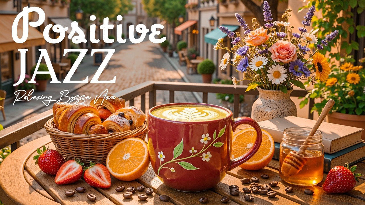Positive April Morning Jazz ☕🌸 Relaxing Jazz Instrumental Music & Sweet Bossa Nova for Start the day