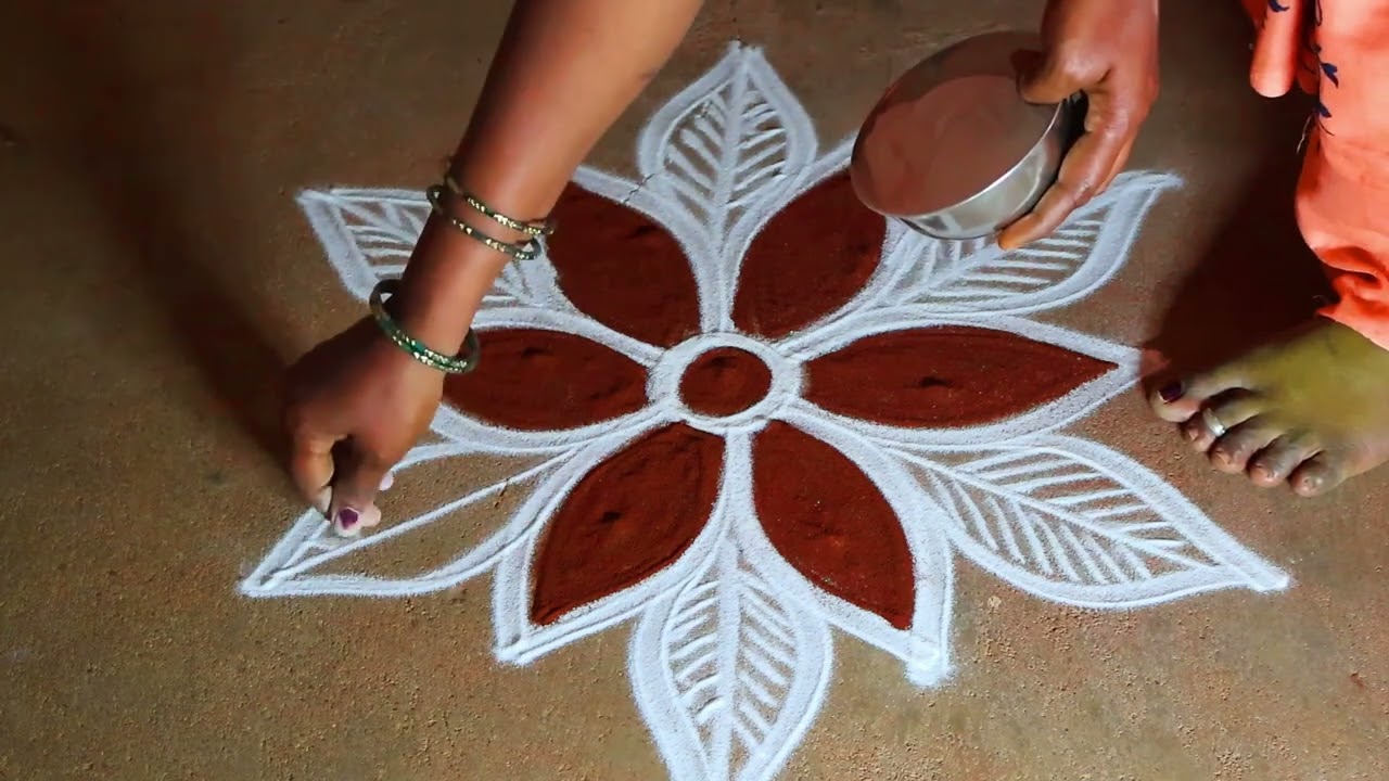 Mahashivratri  2026 🌻 special flower rangoli kolam🌻3*2 beautiful kolangal 🌻pandaga muggulu