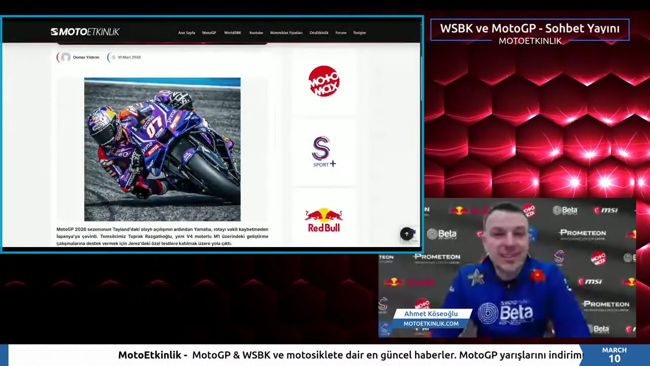 Toprak Razgatlıoğlu Test İçin Jerez'de! Yamaha, KTM ve Aprilia Teste Çıkıyor! Canlı Sohbet Yayını