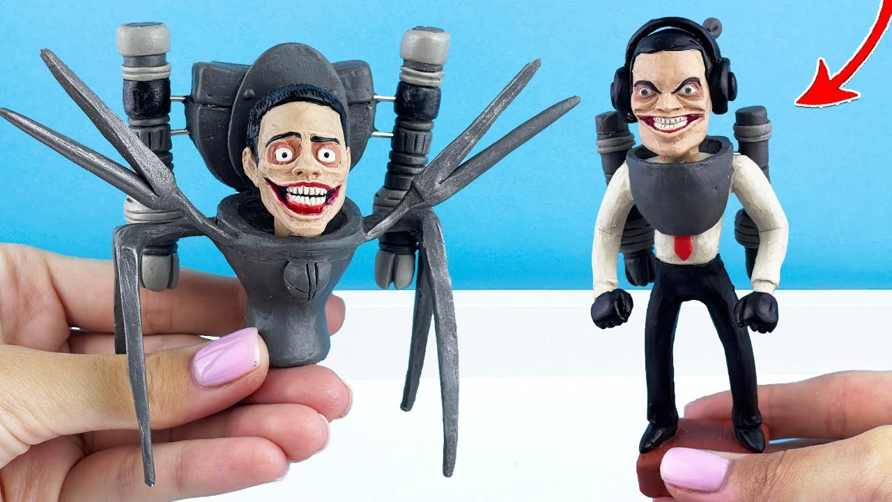 Making Jetpack Claw, Large Mutant Skibidi Toilet with Clay