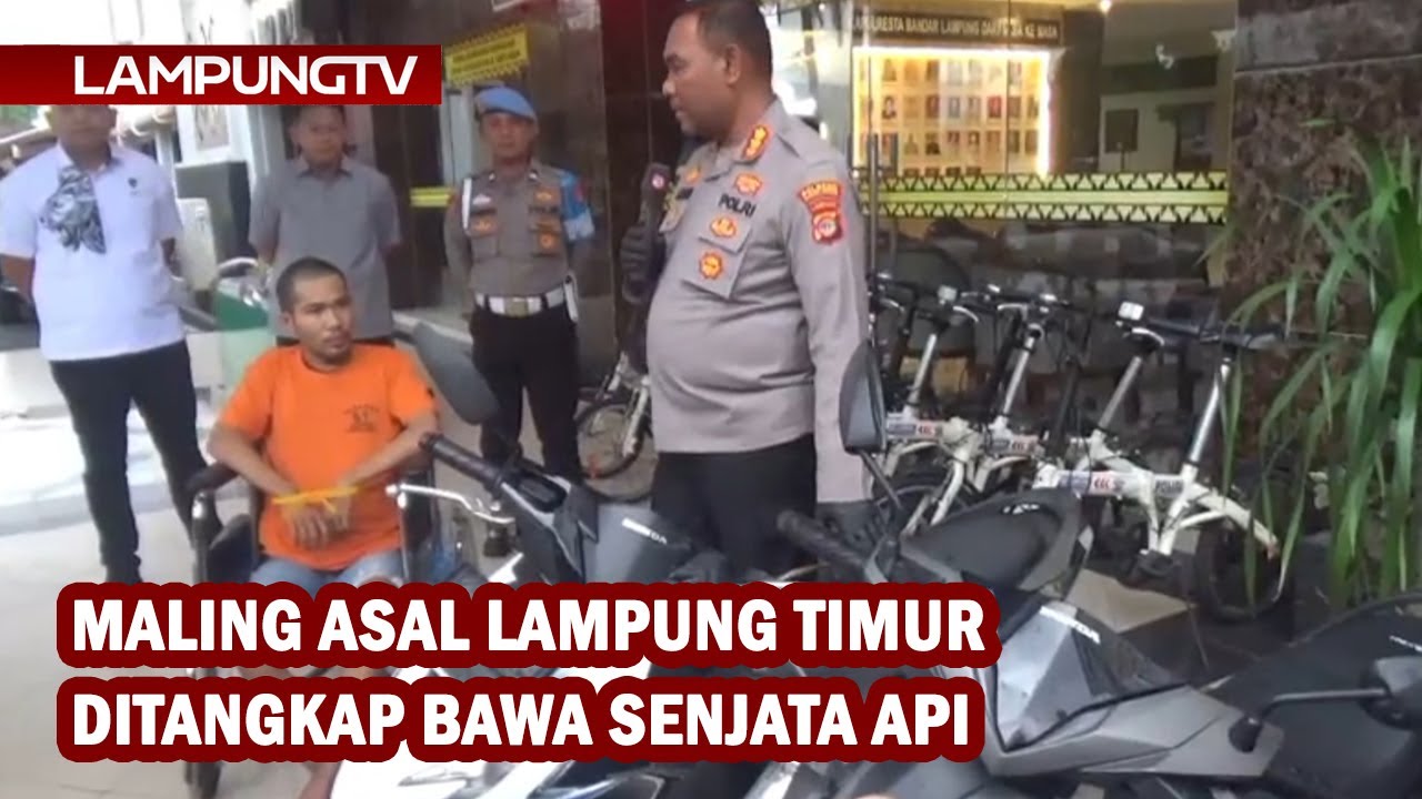 Maling Asal Lampung Timur Dibekuk Bawa Senjata Api