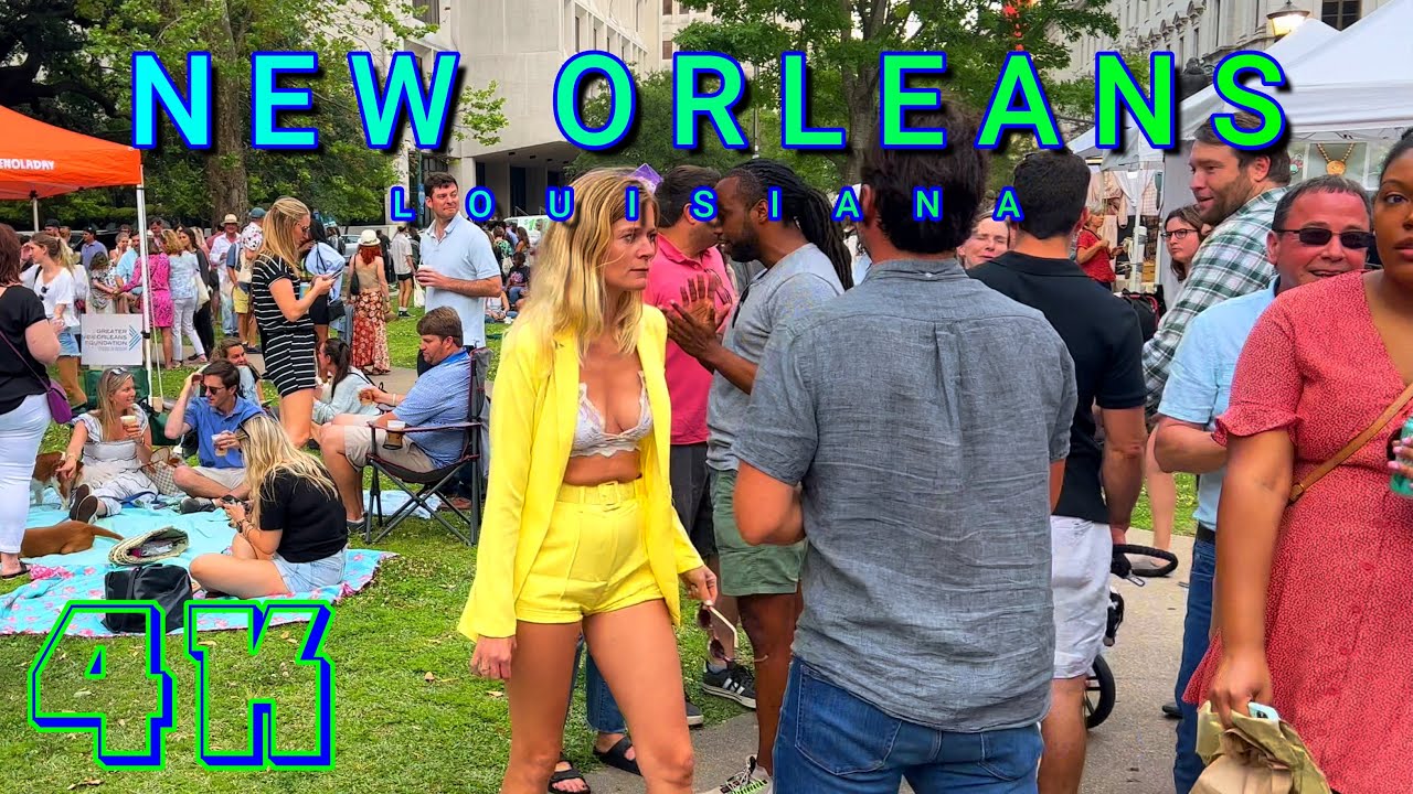 New Orleans Great Afternoon Walk Part 2, Louisiana USA 4K - UHD