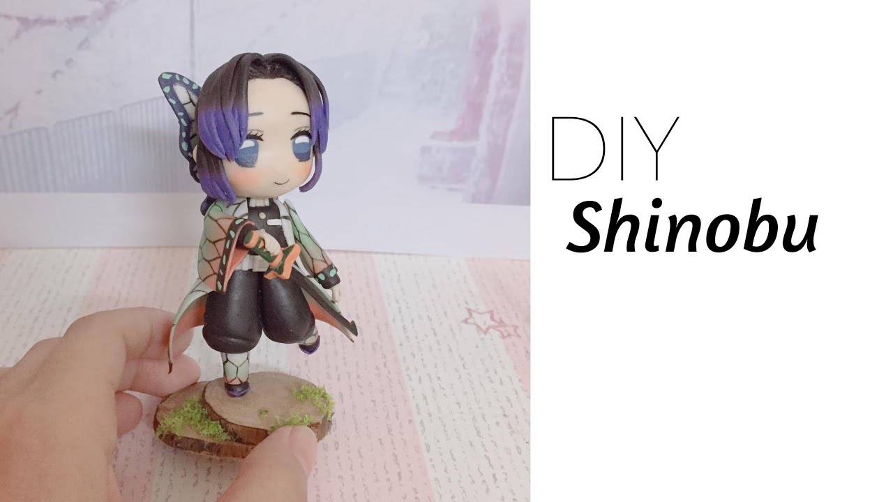 DIY chibi figure Cách làm tượng đất sét Trùng trụ Shinobu Kimetsu no yaiba | Bunbun Sweet
