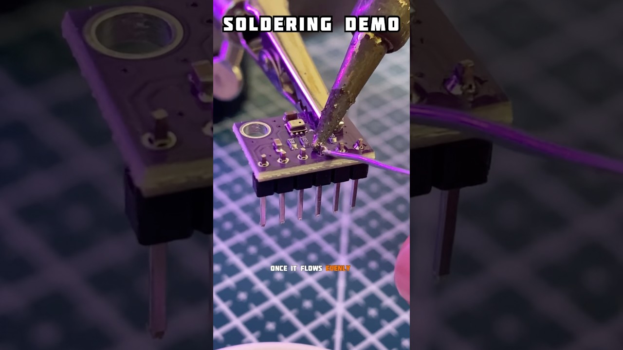 Learn how to solder header pins like a pro! Quick tips for perfect, shiny solder joints! #soldering