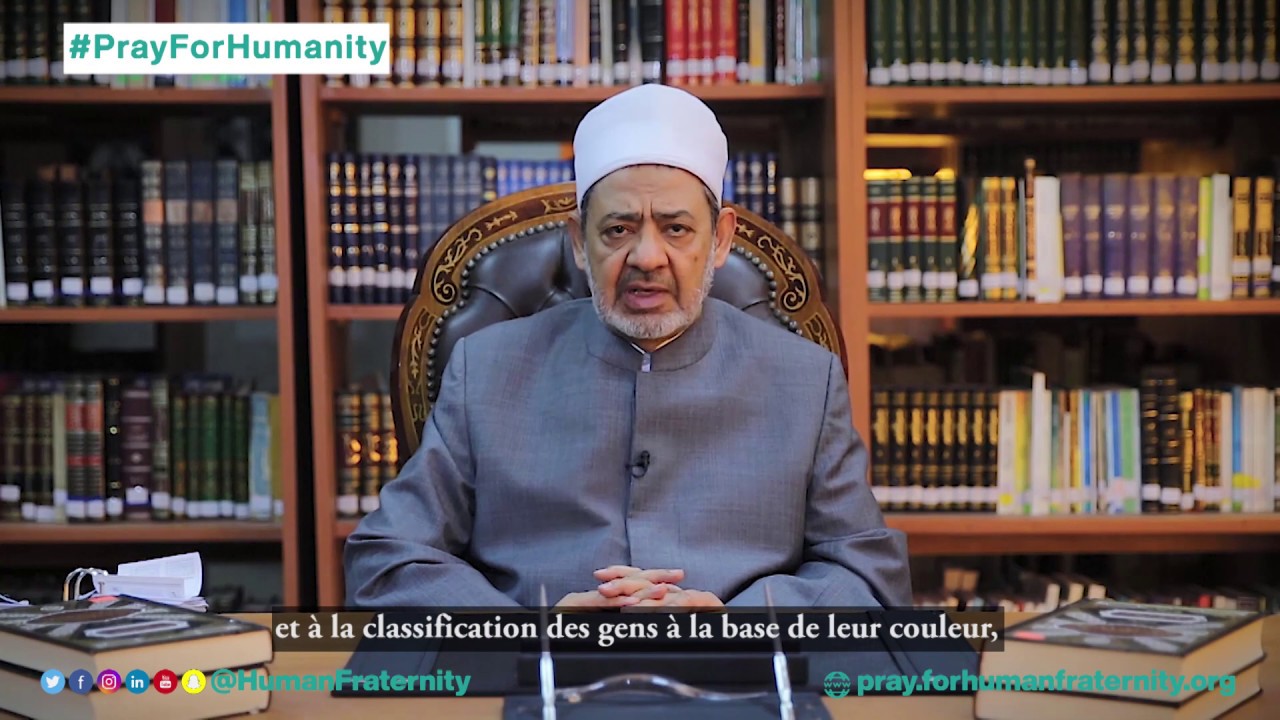 The Grand Imam of Al-Azhar, Dr. Ahmad Al-Tayyeb in French  فضيلة الإمام الأكبر د. أحمد الطيب