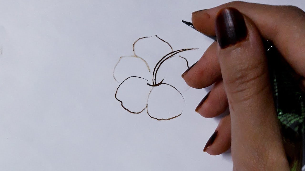 How To Draw Hibiscus Flower With Henna || Henna By Maimuna