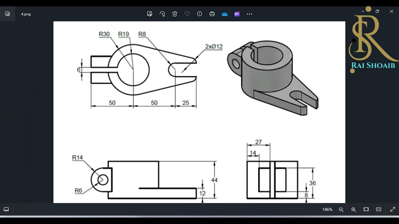 3D Drawing AutoCAD ll Exercise 5 ll Engineering Design ll Learn AutoCAD ll Basic to Advance
