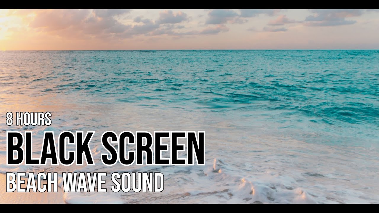 Tropical Beach Sound for 8 Hours 🌴 | Black Screen ⚫️ | Sleep, Study, Focus & Relax