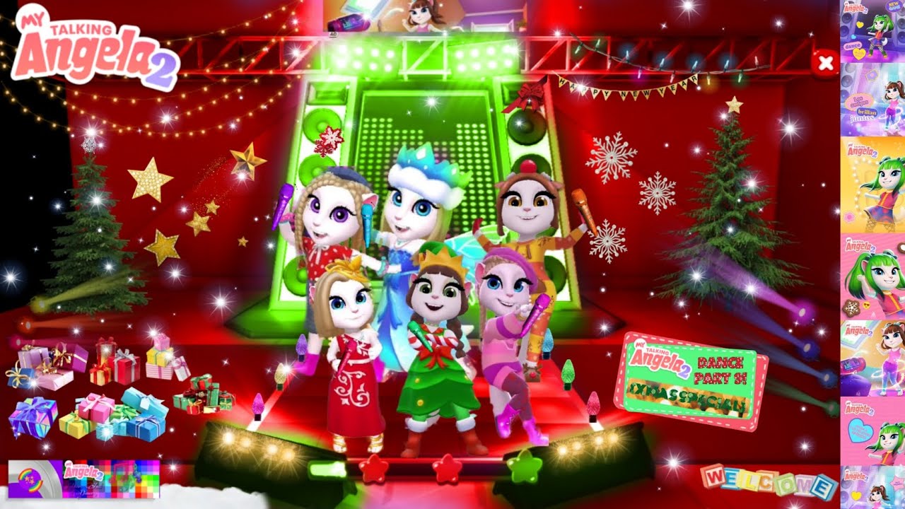 My Talking Angela 2🎁|DANCE PART 9🎵☃️ DECEMBER 2022 XMAS/WINTER SPECIAL DANCE!🎉🌲WINTER PREMIERE🔵❄️