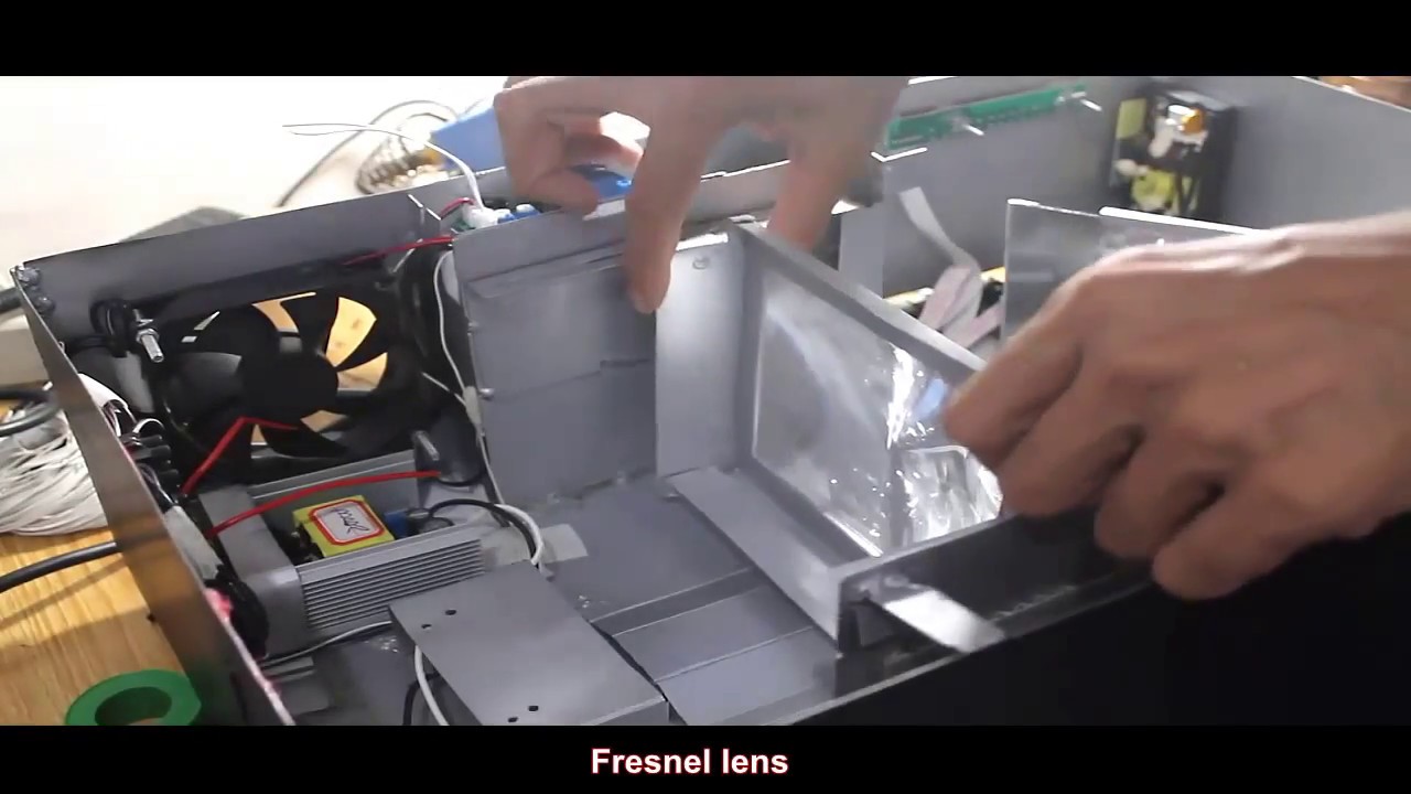 DIY Projector IPS LCD & 200w LED Part 4