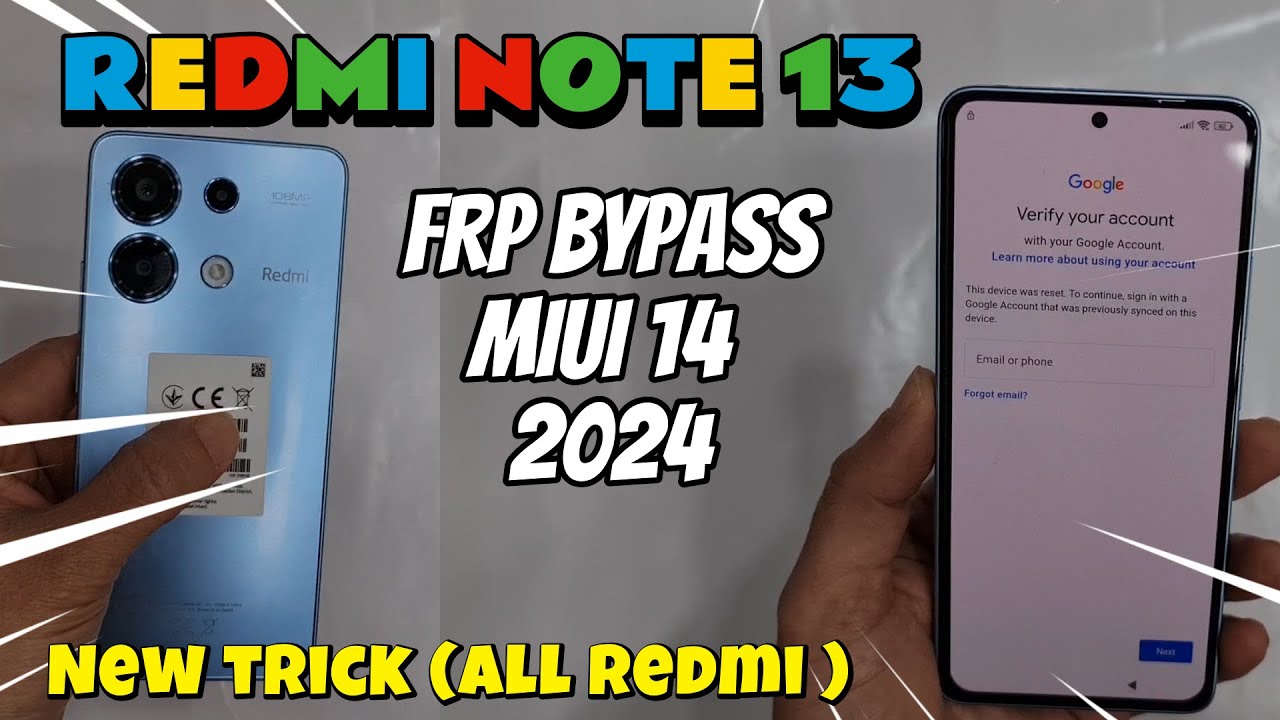 Redmi Note 13 Frp Bypass Miui 14 NewTrick 2024 / All Redmi Frp Bypass MIUI 14 Without PC