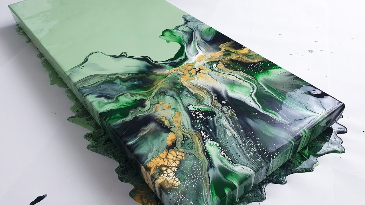 NEW Acrylic Pouring with LOTS of Cells & Lacing - Fluid Painting Demo