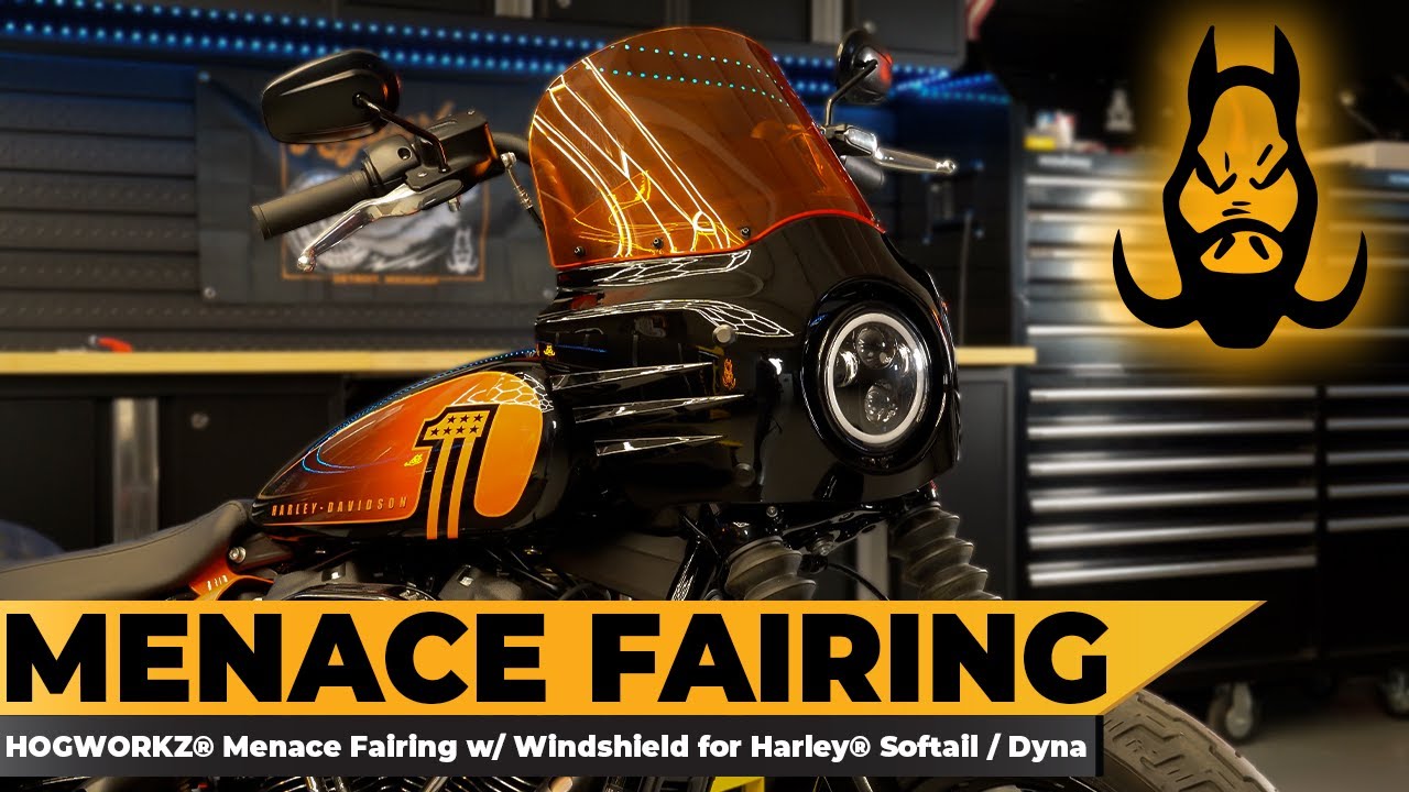 HOGWORKZ&reg; Menace Fairing w/ Windshield for Harley-Davidson&reg; Softail / Dyna
