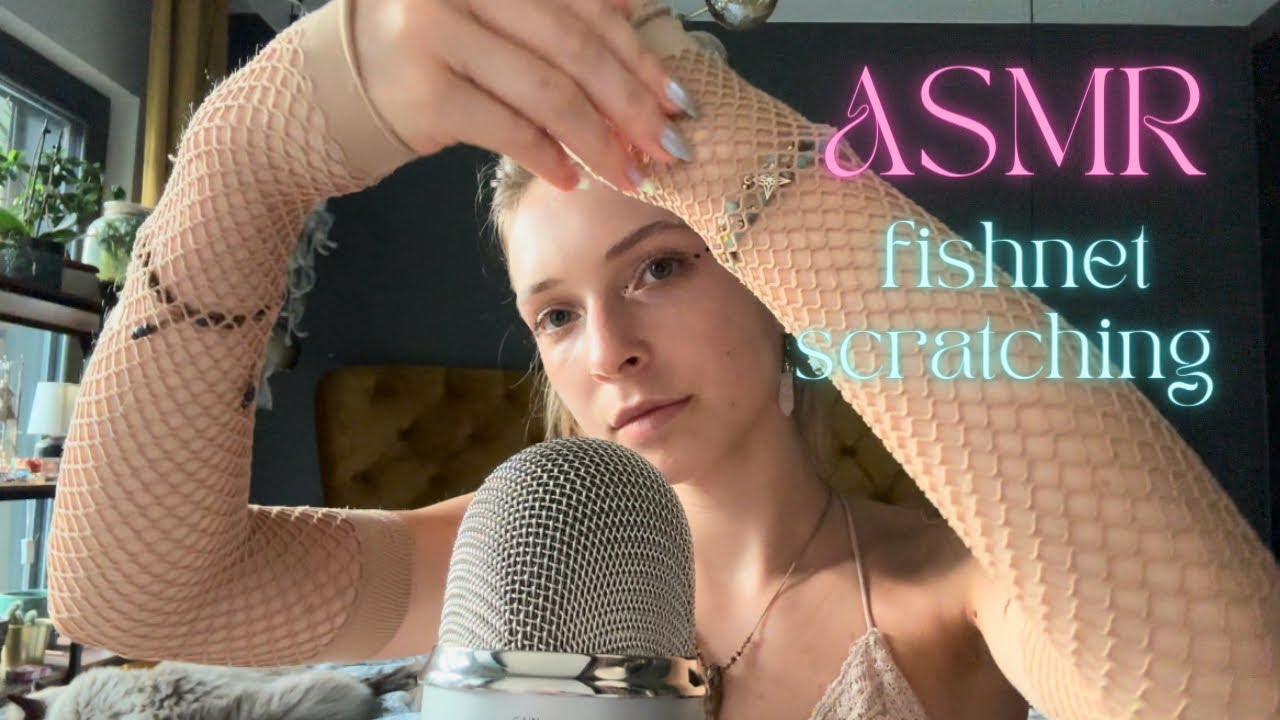 ASMR • fishnet scratching you've been waiting for 💗✨