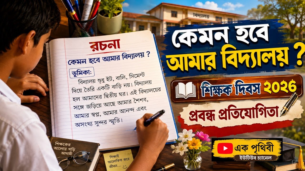 কেমন হবে আমার বিদ্যালয় রচনা | Kemon Habe Amar Vidyalaya @EkPrithibi2