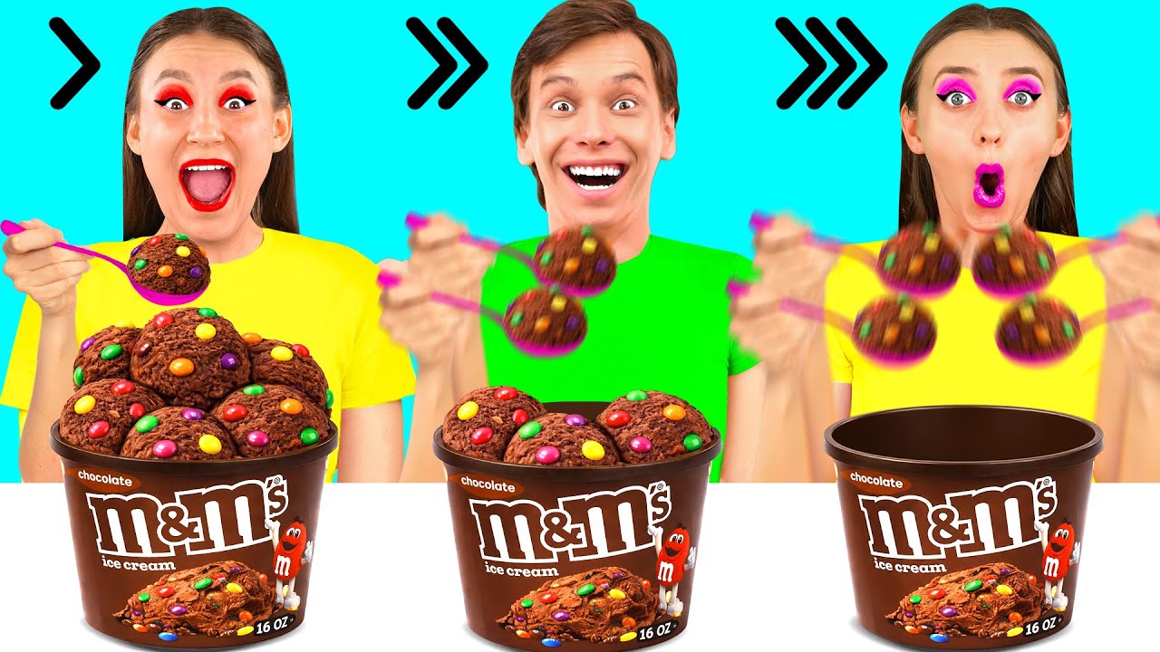 Быстрая Средняя или Медленная Скорость Еды Челлендж | Смешные Моменты