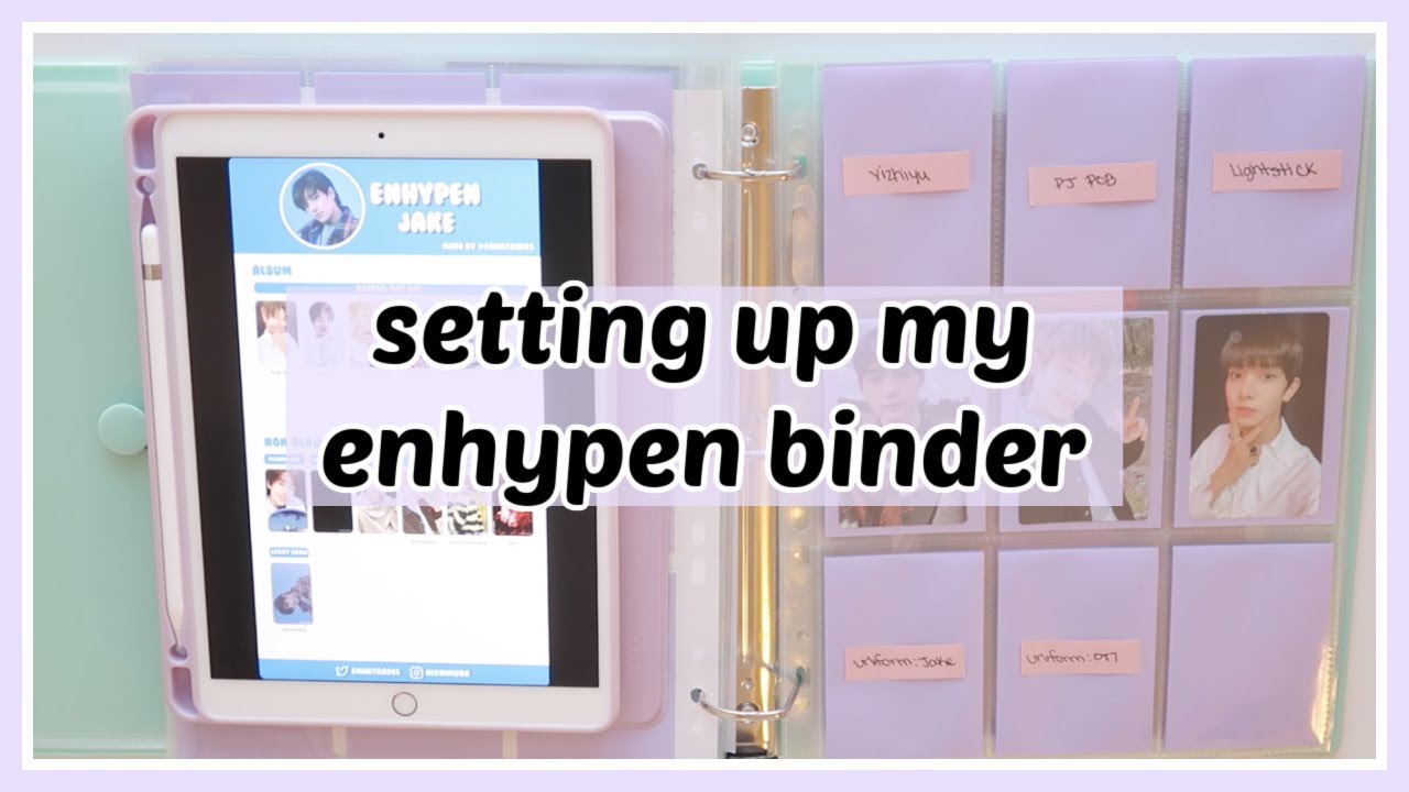 ENHYPEN BINDER SET UP: PREPPING + STORING PHOTOCARDS (엔하이픈)