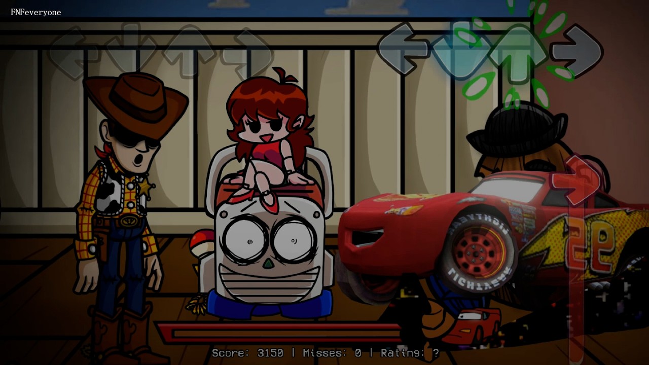FNF Woody.EXE vs ALL Lightning McQueen sings My New Plaything | ToyStory.EXE x Friday Night Funkin'
