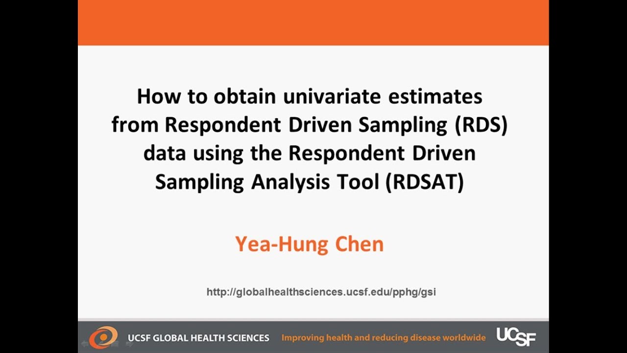BSS Data Analysis - Univariate estimates from RDS data