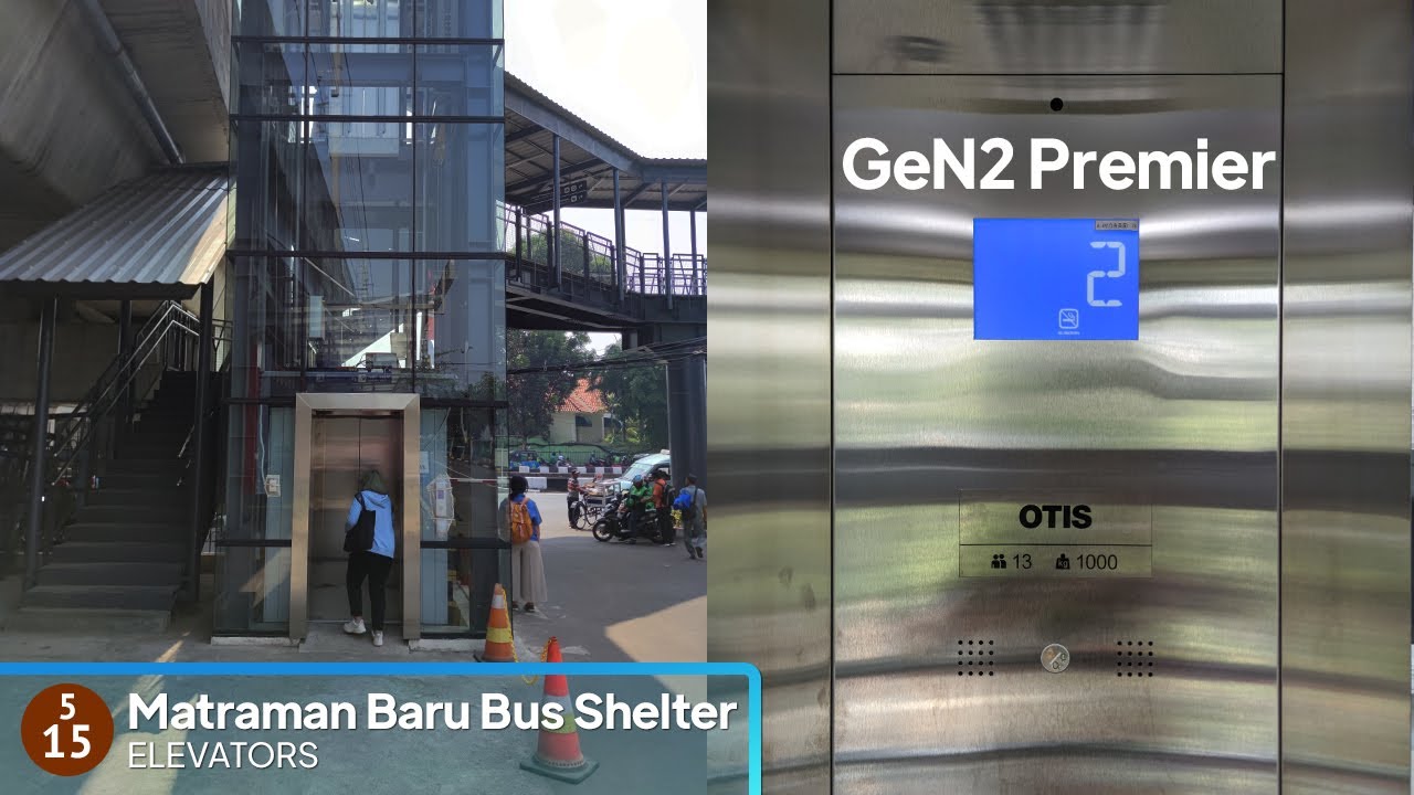 Brand New OTIS Elevators with Voiceovers - Matraman Baru Transjakarta Shelter