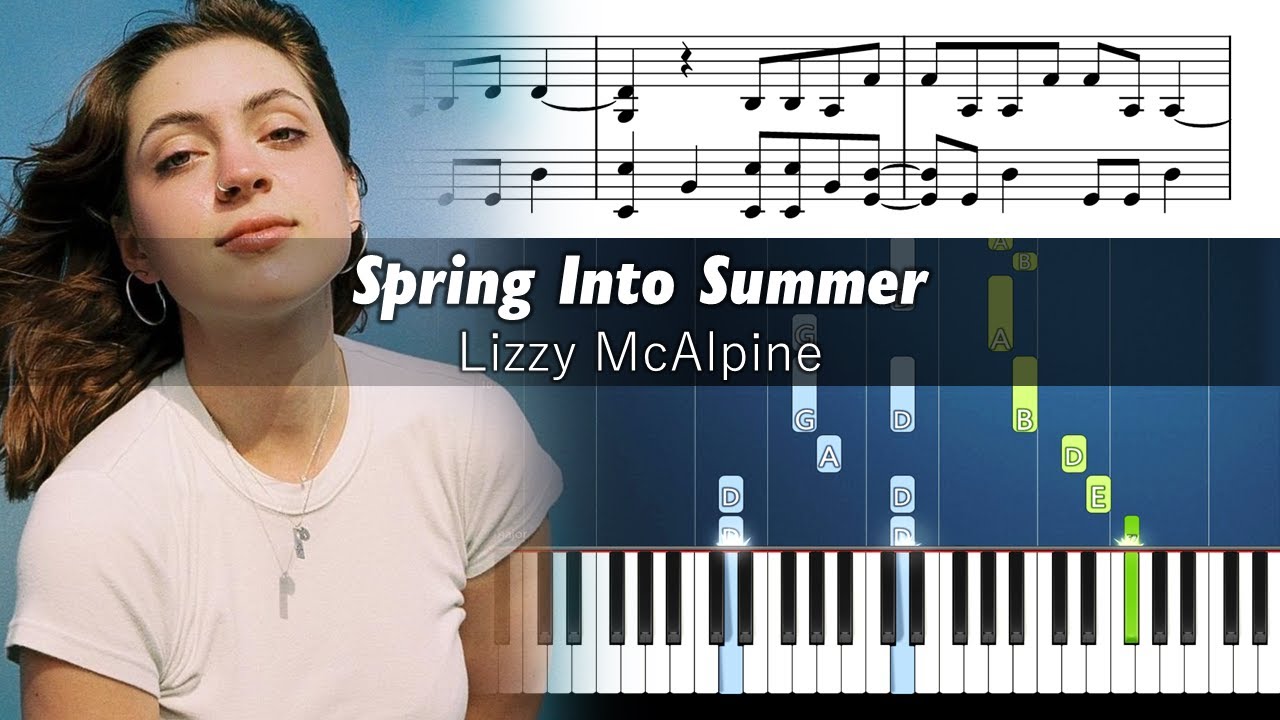 Lizzy McAlpine - Spring Into Summer - Piano Tutorial with Sheet Music