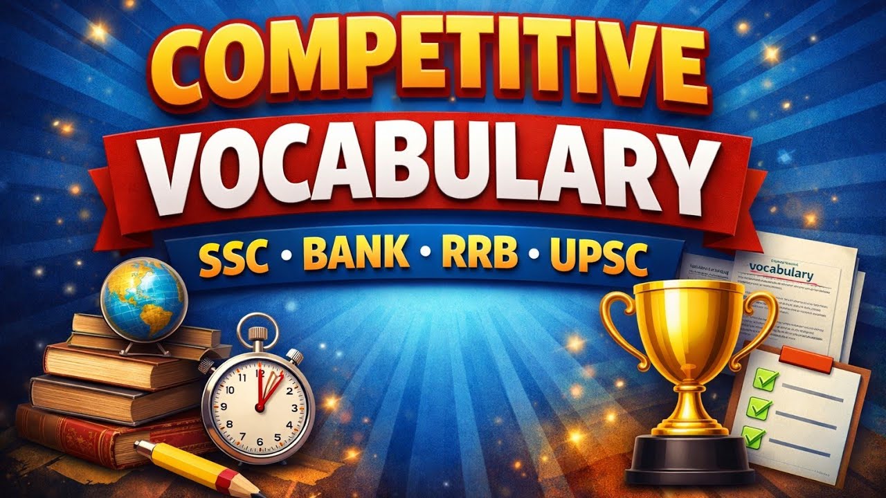 Competitive Vocabulary | SSC BANK RRB UPSC Important Words |Vocabulary with Hindi Meaning