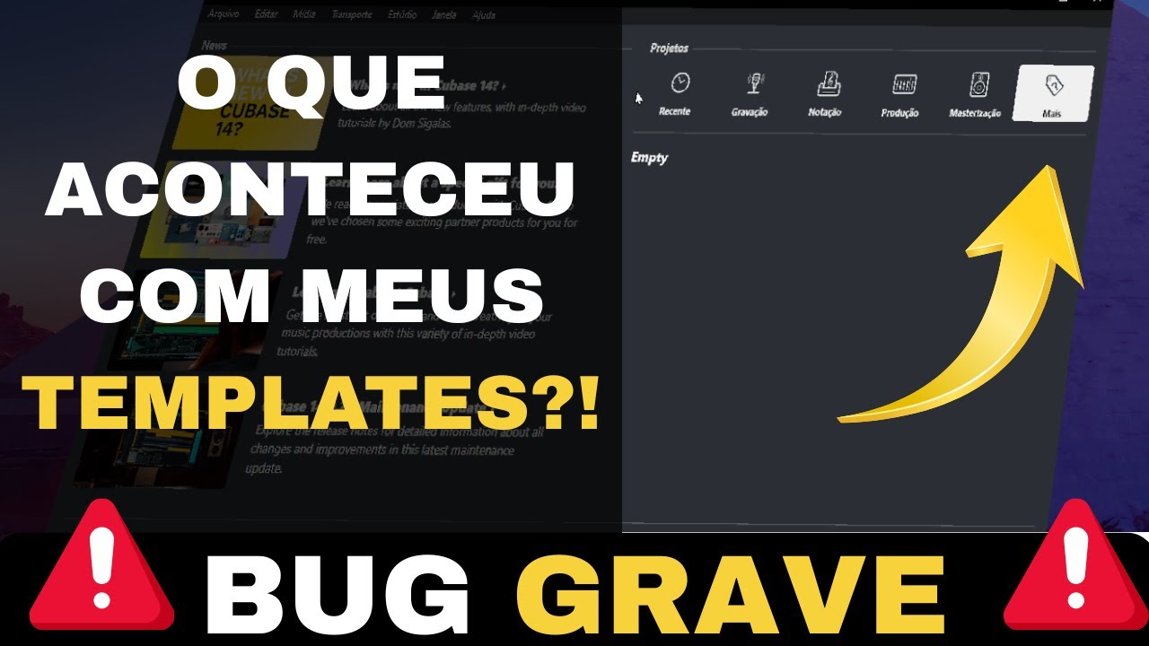 🚨 BUG GRAVE no Cubase 14: Seus Templates Sumiram? Veja a Solução AGORA!