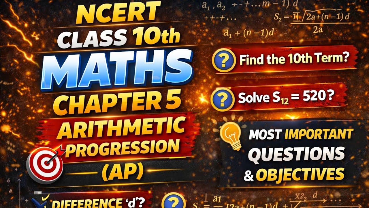 MPBoard Class 10th | Maths | Ch 5 | AP | OneShot | Important Basics and questions 