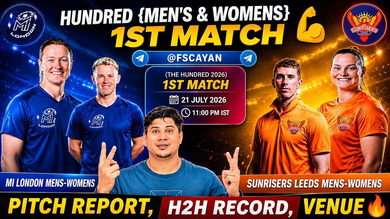 ML 🆚 SUL { Men's & Women's } Dream11 Prediction | The Hundred 2026 | Dream11 Team of Today Hundred 🔥