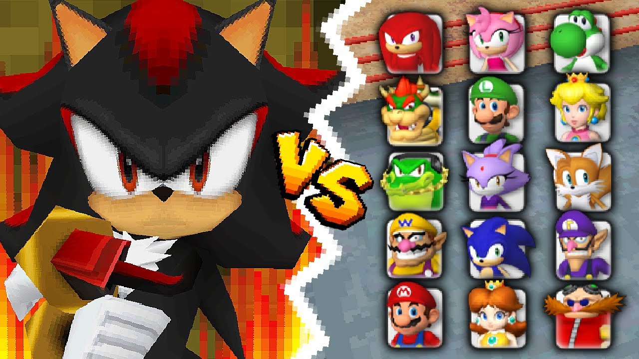 Shadow vs All Characters (Dream Boxing) - Mario & Sonic at the Olympic Games [DS]