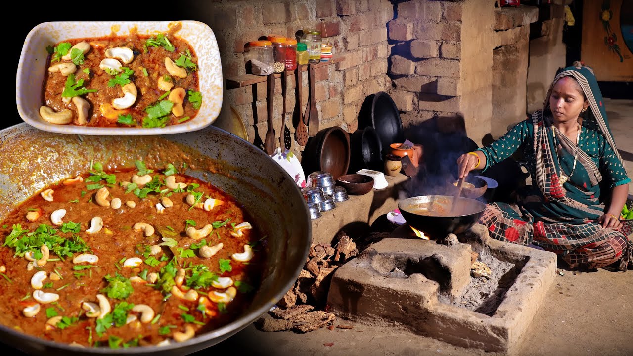 Kaju Curry Recipe || Village Dinner Cooking Recipe || Village Food