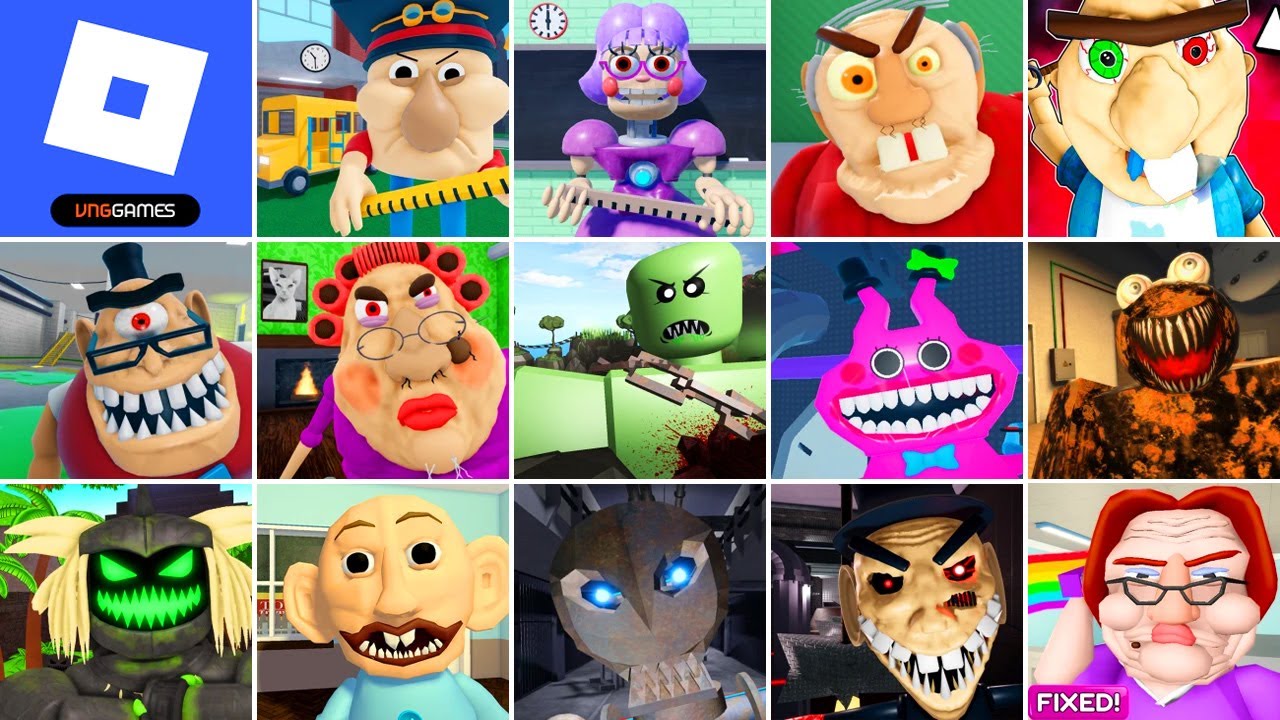 Roblox,EPIC SCHOOL ESCAPE! (OBBY),Escape Miss Ani-Tron's Detention,ESCAPE EVIL GRANDPA.