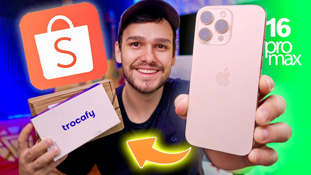 COMPREI UM IPHONE 16 PRO MAX NA SHOPEE (Trocafy)