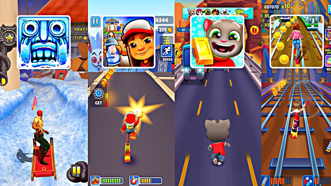 Temple Run 2 🆚 Subway Surfers 🆚 Talking Tom Gold Run 🆚 Subway Princess Runner