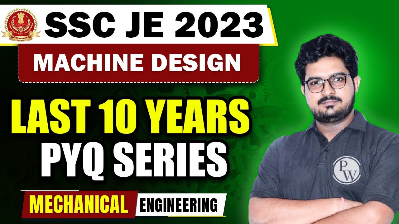 SSC JE 2023 | Machine Design | SSC JE Previous Year Question Paper | Mechanical Engineering