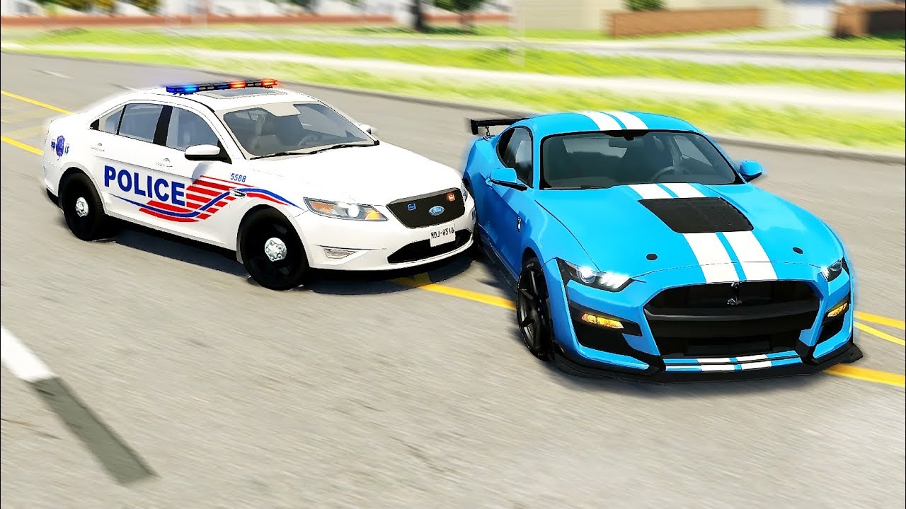 Epic Police Pit Maneuver Crashes #6 - BeamNG drive