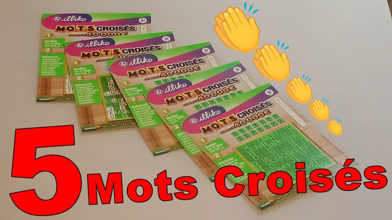GRATTAGE FDJ🍀 👉  5 Mots Croisés👏👏👏👏👏