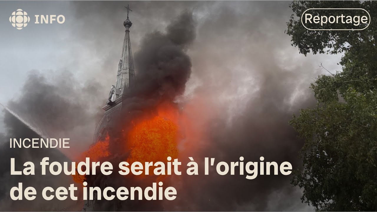 L&rsquo;&eacute;glise patrimoniale de Saint-Ours ravag&eacute;e par les flammes