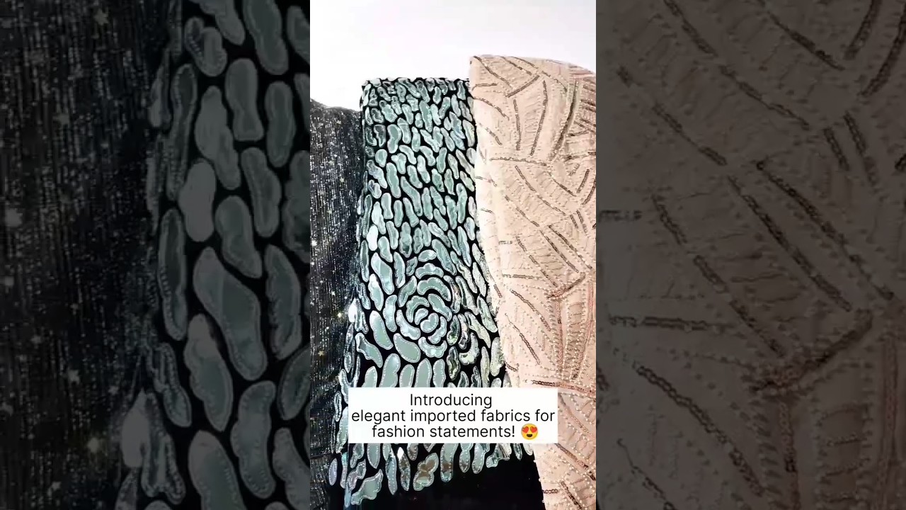 Imported Fabric to glam up events!! #fabcurate #fashion #shorts #imported #glam #sequins