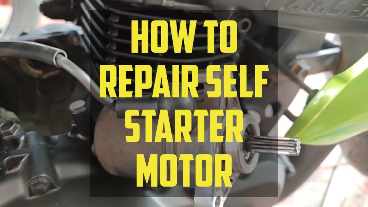 Self starter motor repair / Starting trouble fix  #Yamaha #Fz or any motor bike - DIY